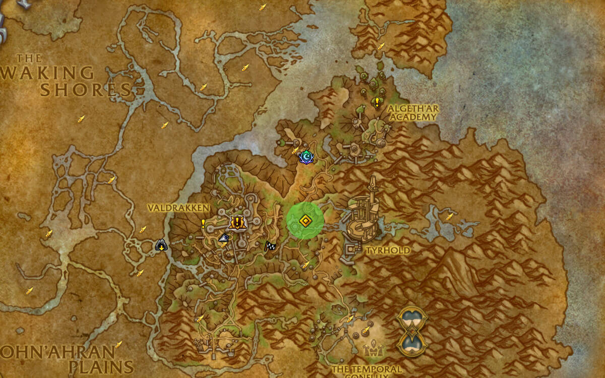 Time Rift Location Map