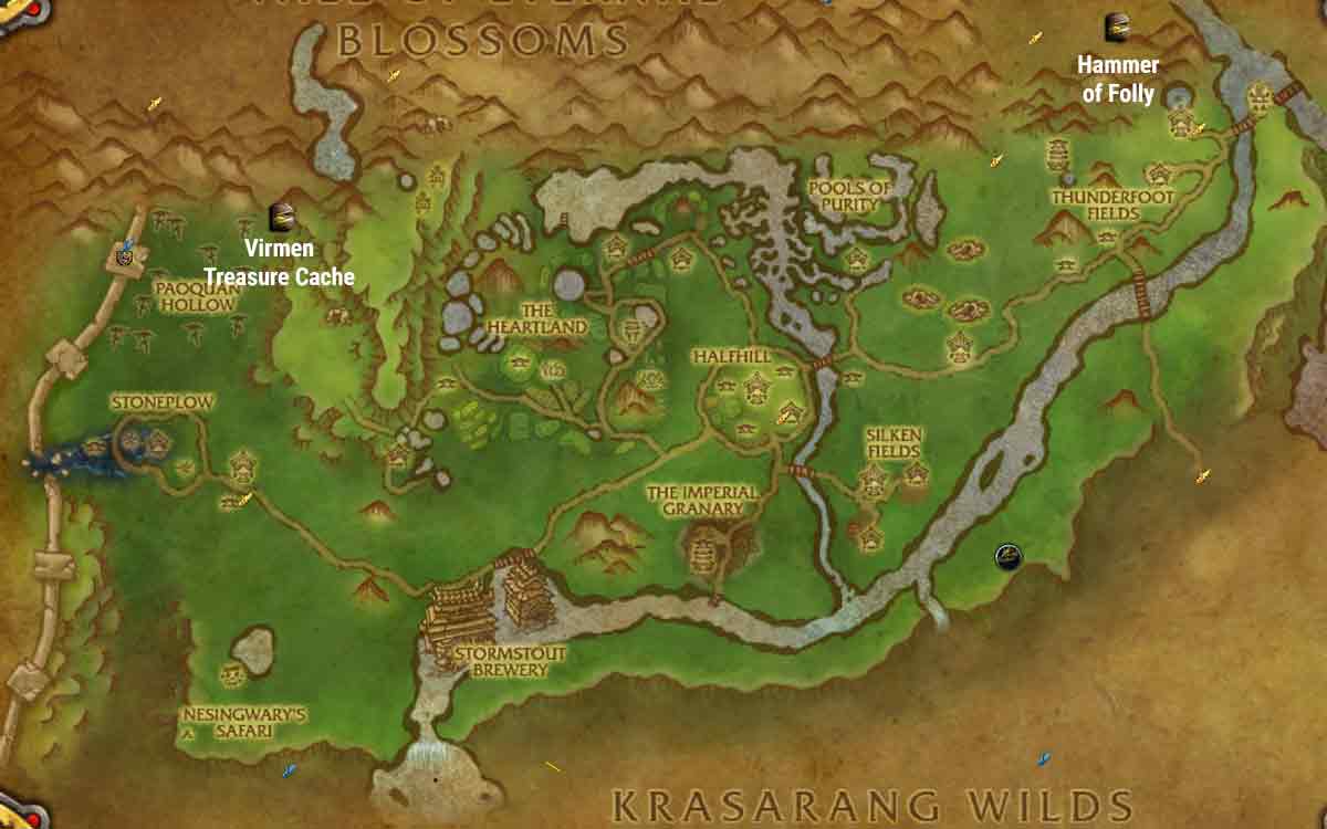 valley of the four winds treasures map