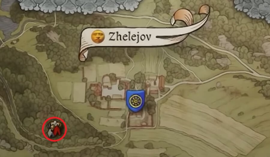 KCD2 zhelejov thief map