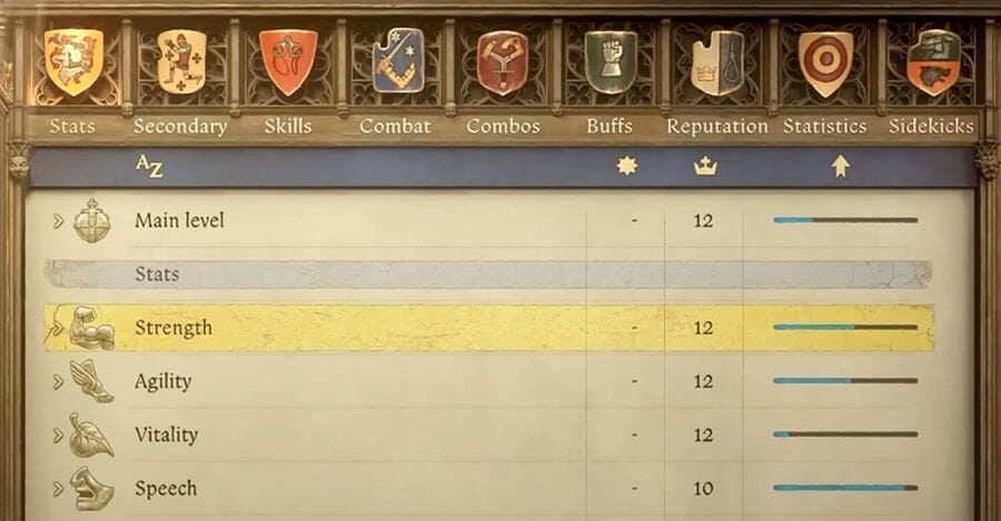 KCD II Stats