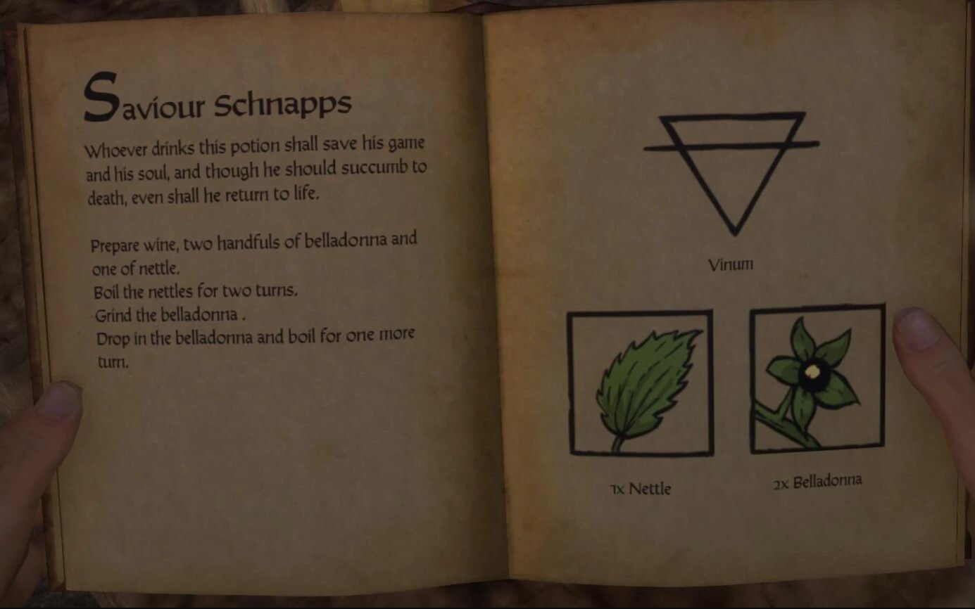 Saviour Schnapps information and ingredients in KCD2