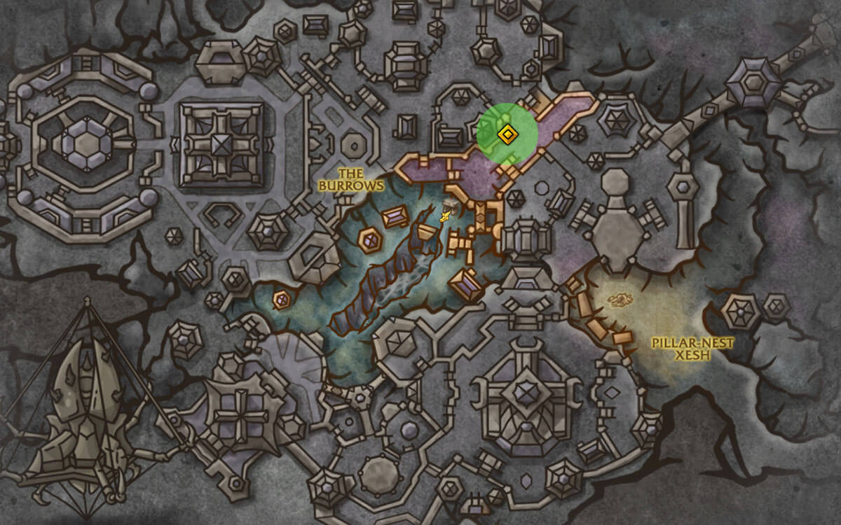 Izkrk'tkrzn Egg Vendor Location Map