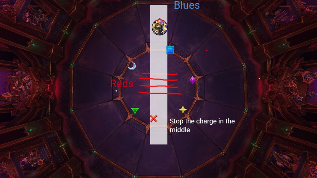 Mythic Silken Court Phase 3 Boss Charge Middle