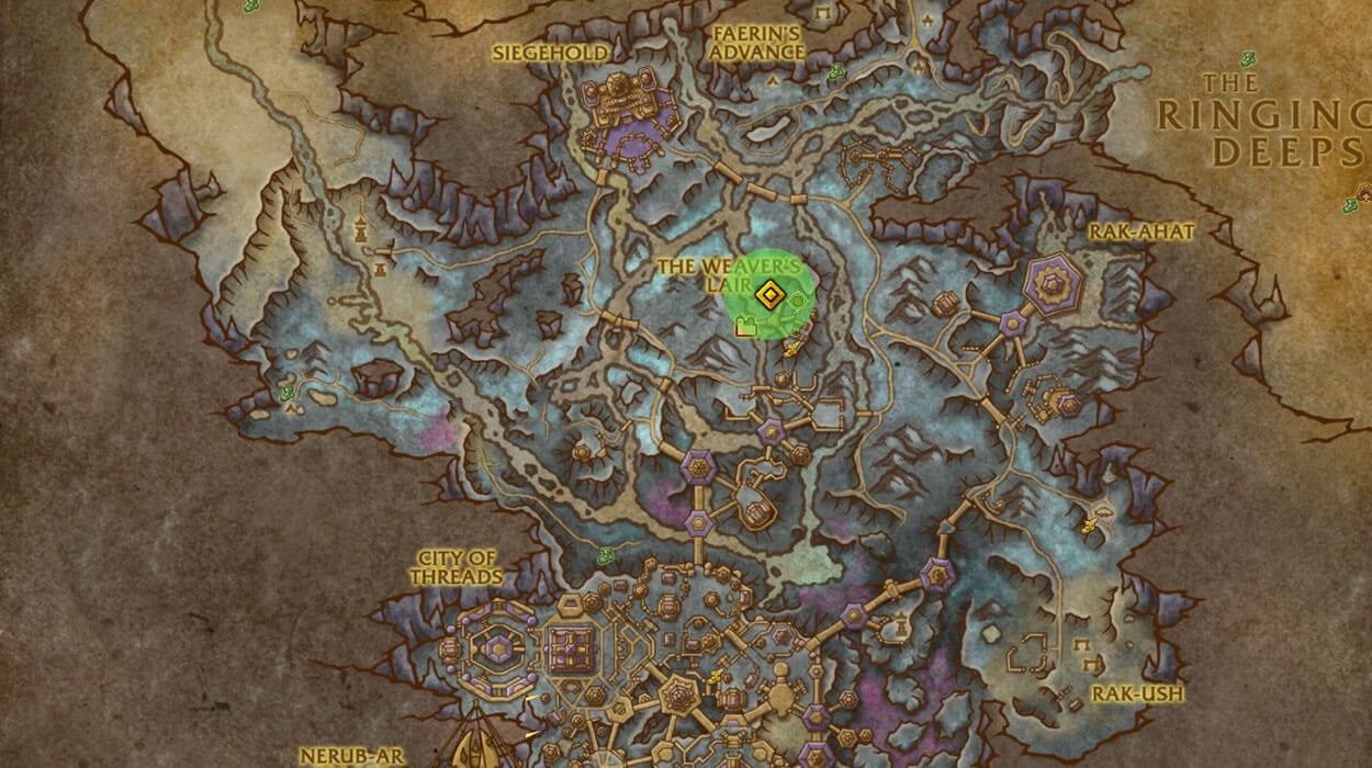 Severed threads renown quarter master Location Map