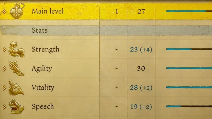 levels screen in kcd2