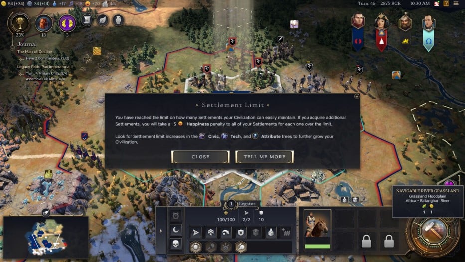 Settlement limit in Civ VII