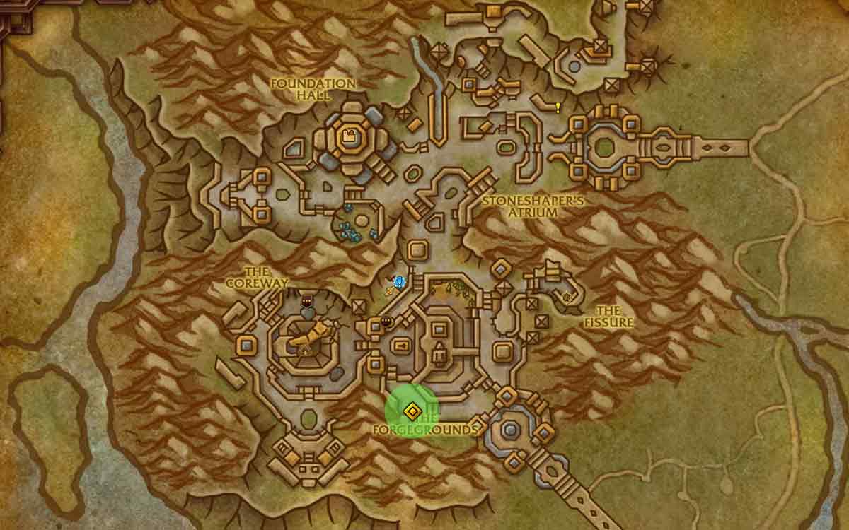 Location Map of the Alchemy Trainer