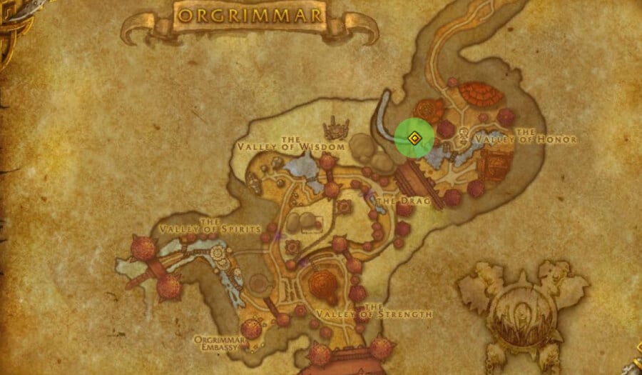 Orc Wolf Mount Vendor Location Map