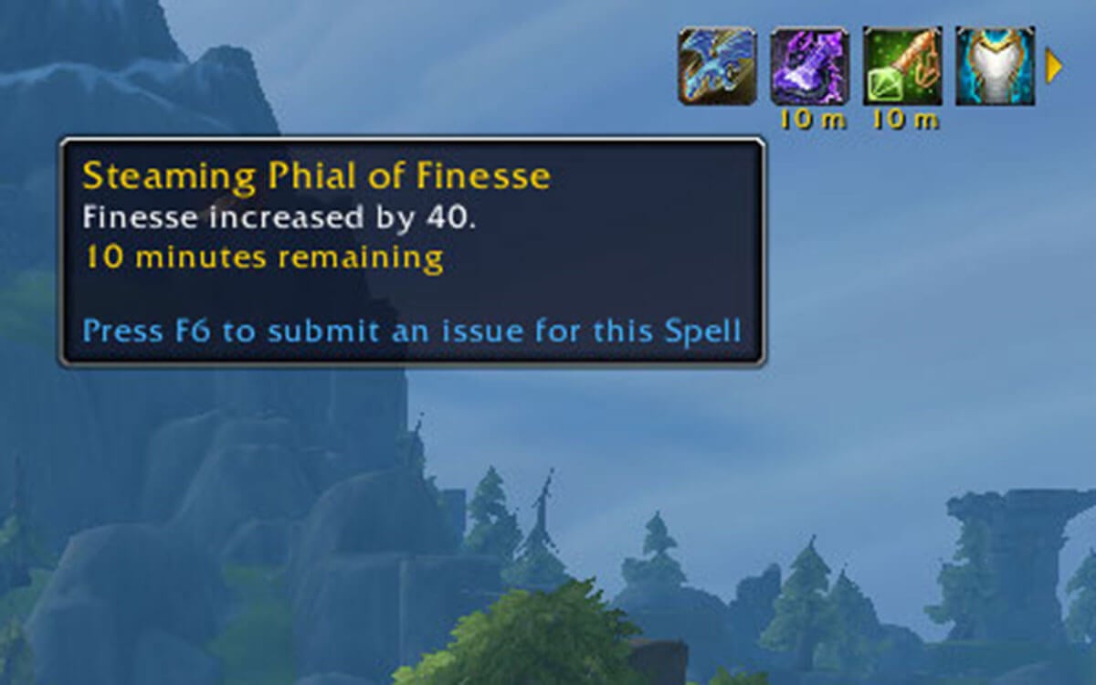 Steaming Phial of Finesse Tooltip