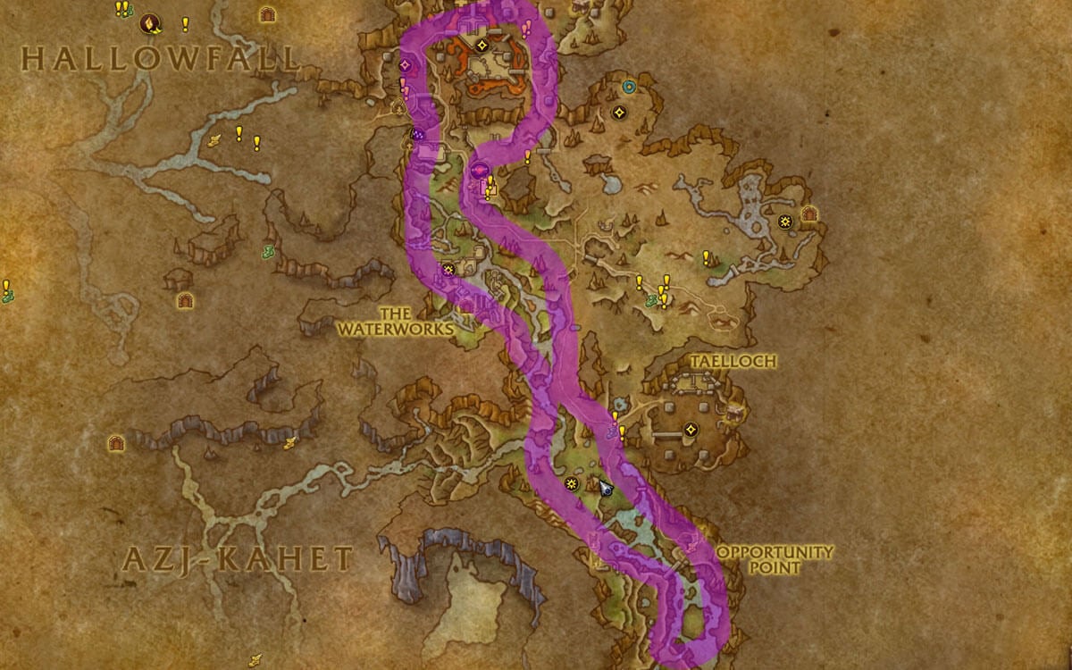 Ringing Deeps Herbalism Farming Route