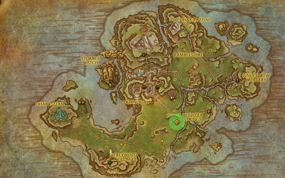 Ancient Flower location map