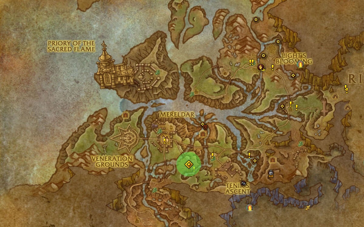 Arathi Garden Trowel location map