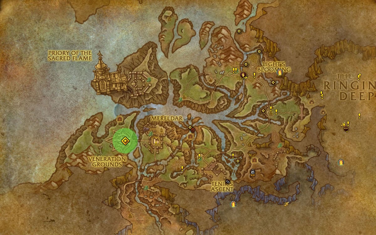 Arathi Herb Pruner location map