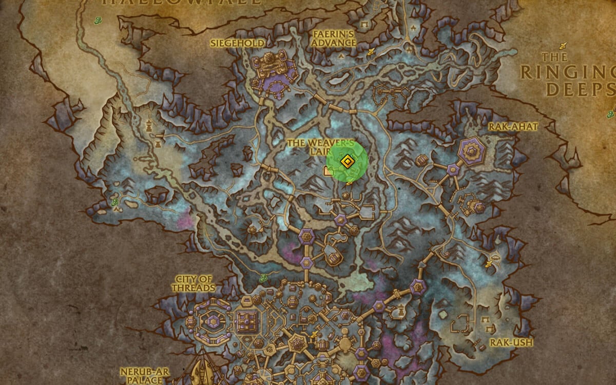 Harbringer quest start Location Map