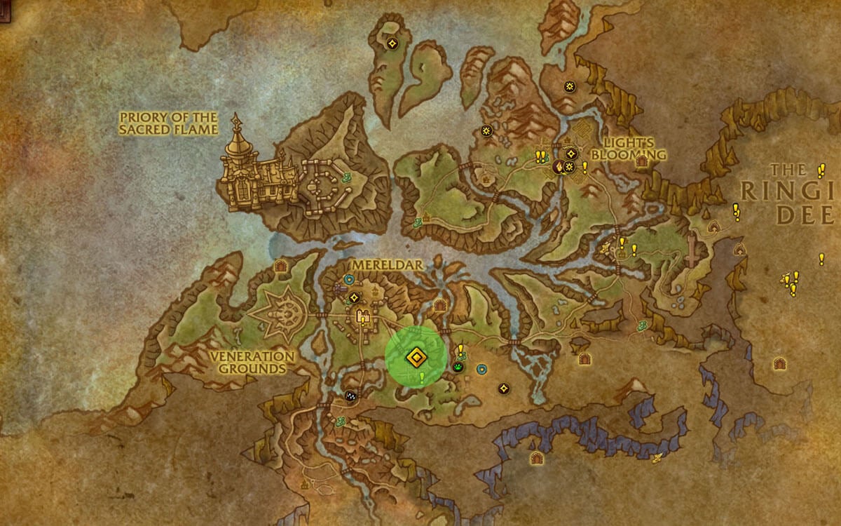 Holy Flame Forge location map