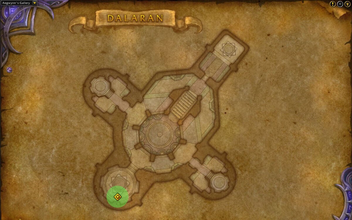 remembrancer amuul dalaran vendor map