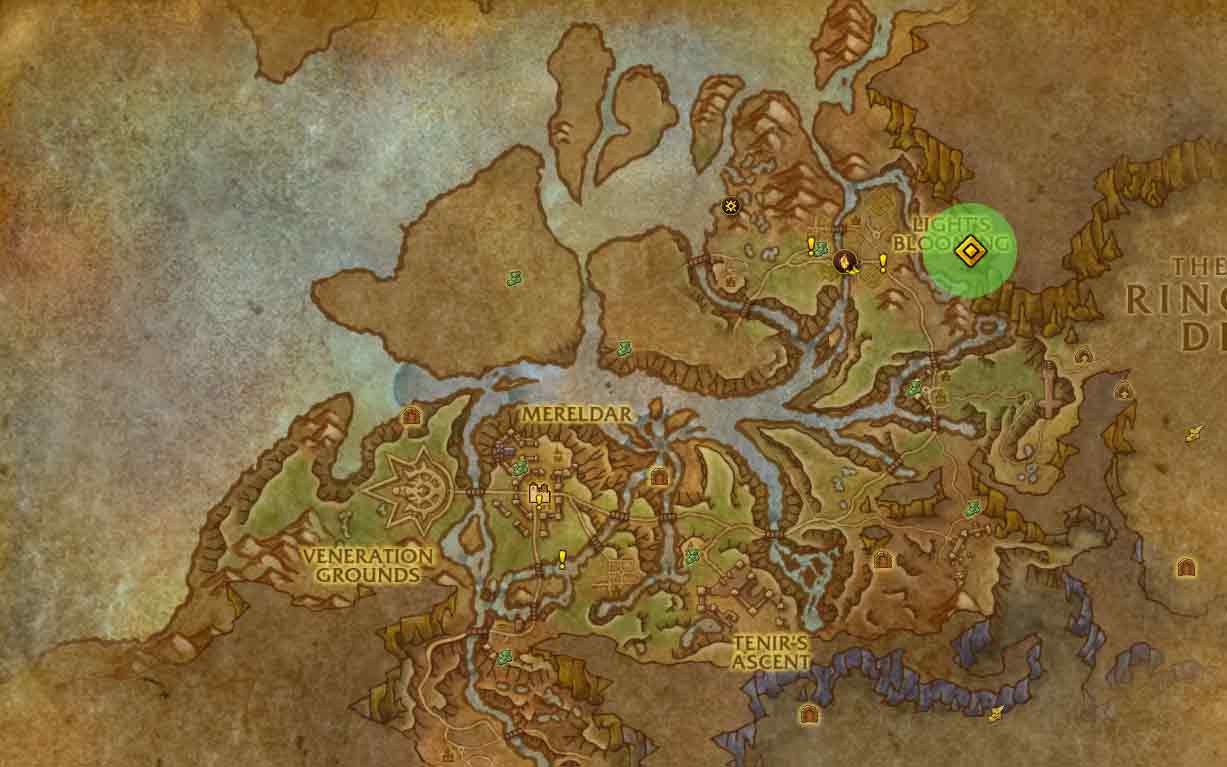 Location Map of Mycomancer cavern