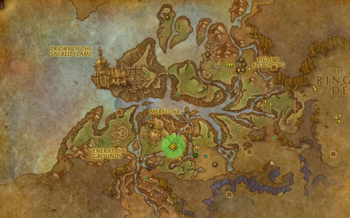 Arathi Sizing Gauges location map