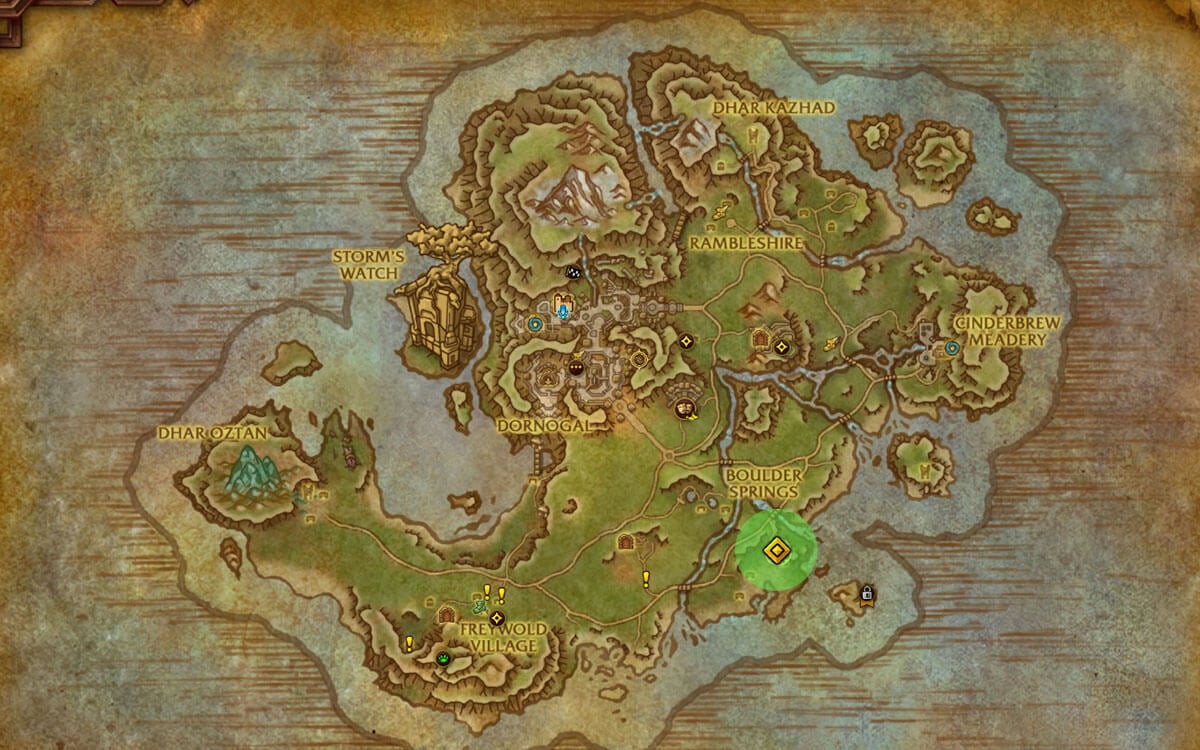 Gentle Jewel Hammer location map