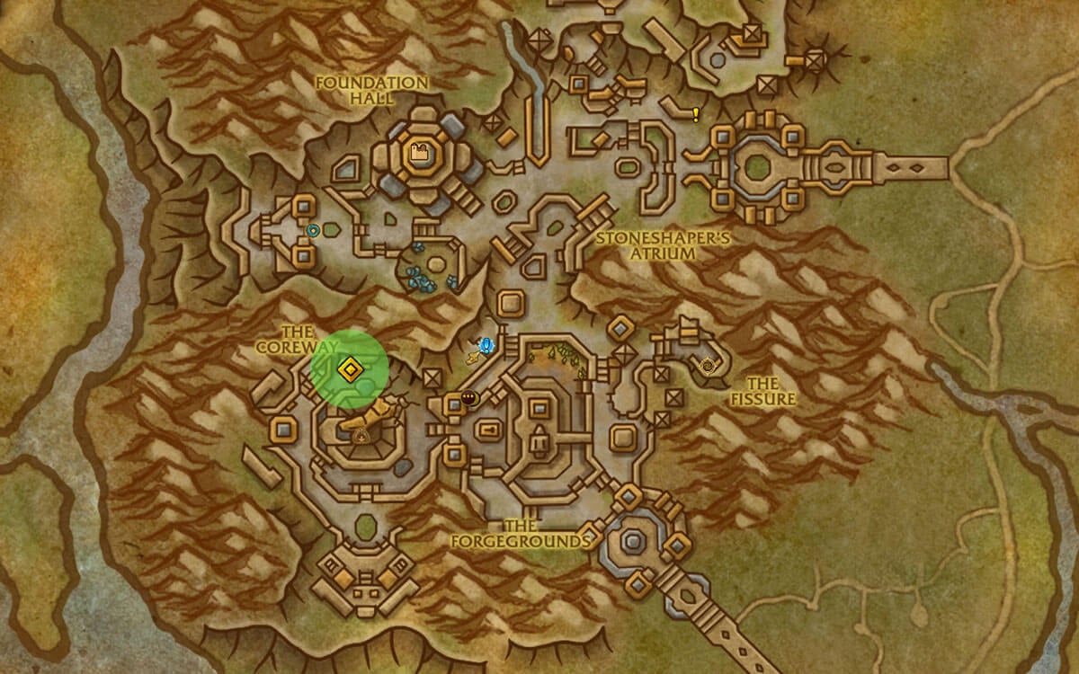 Earthen Gem Pliers location map