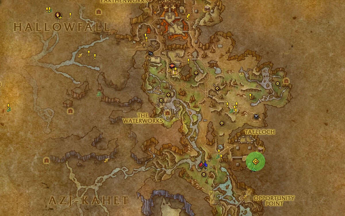 Animated Enchanting Dust location map