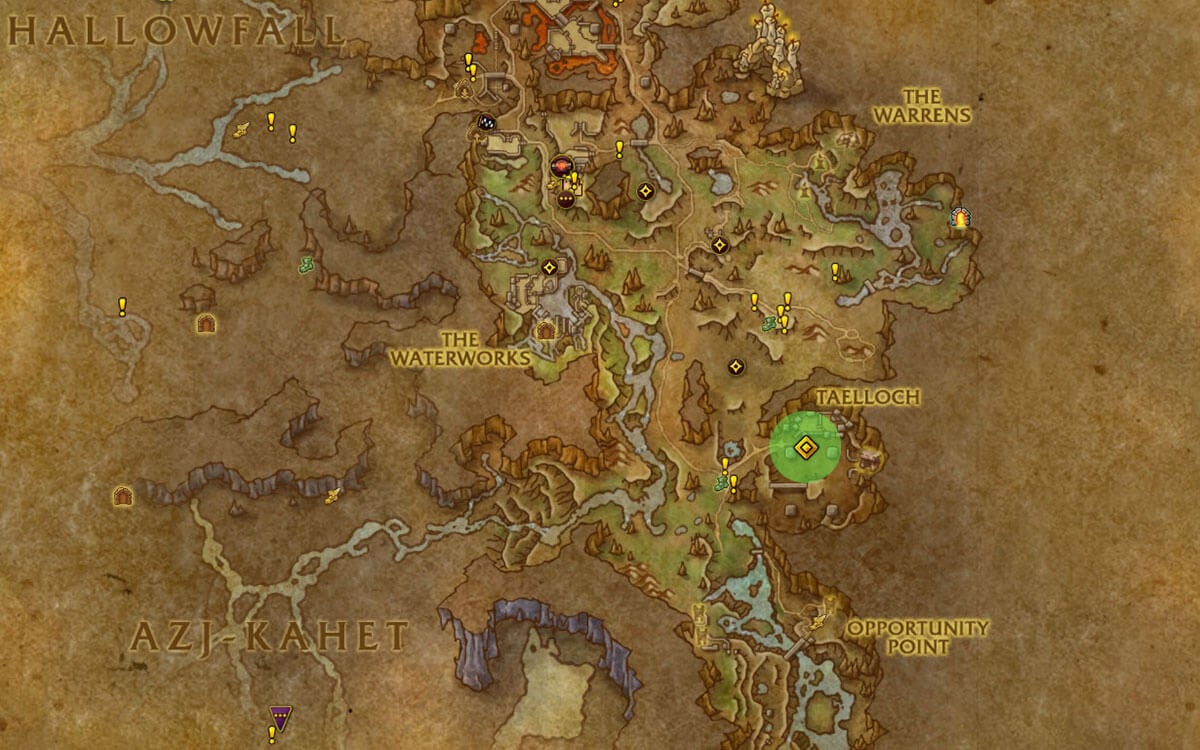 Earthen Stitcher's Snip location map