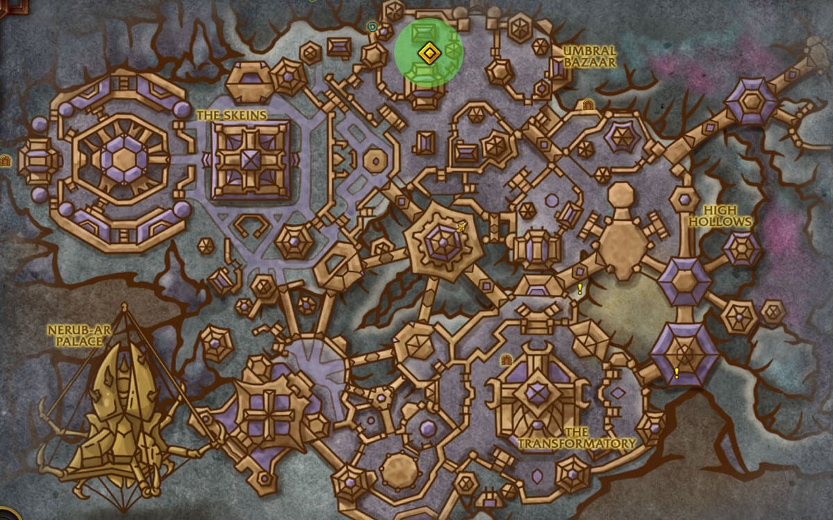 Nerubian's Pincushion location map