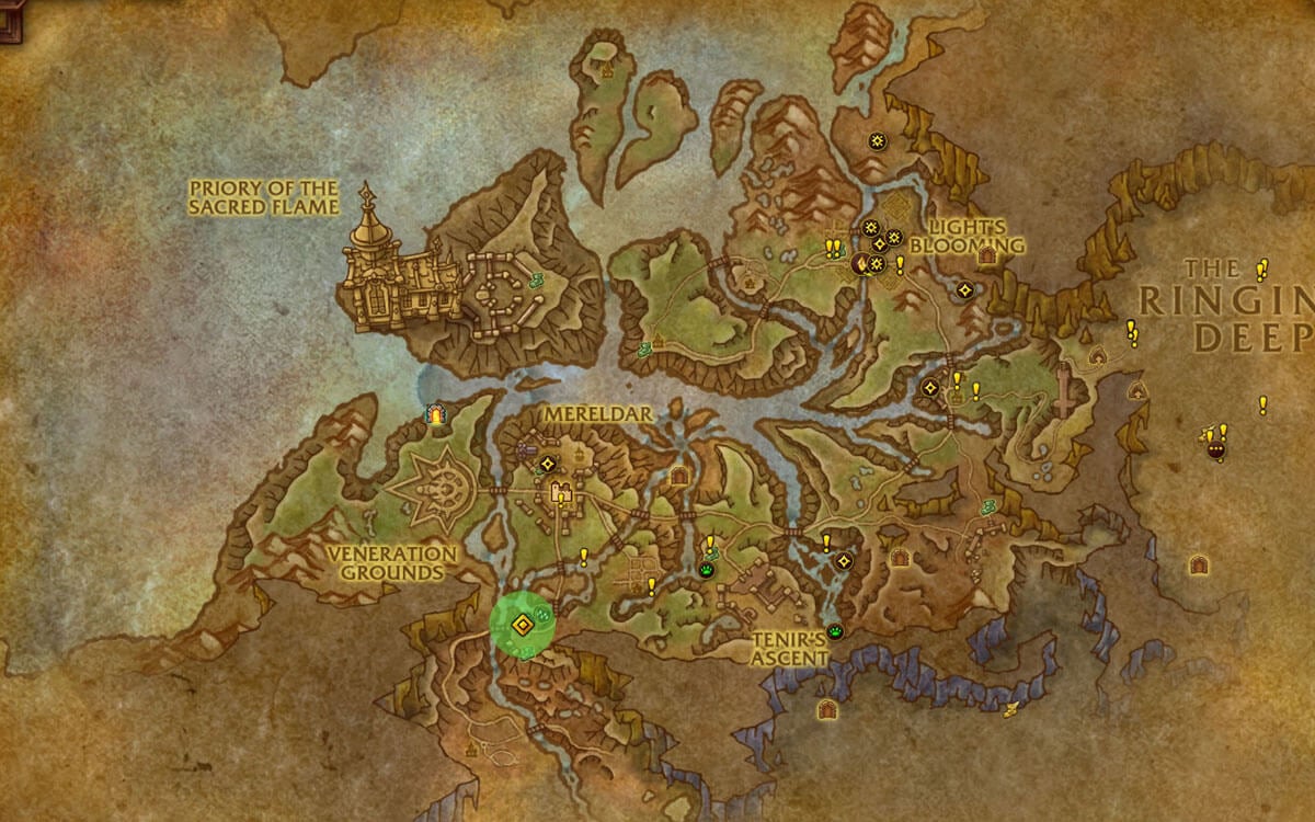 Royal Outfitter's Protractor location map