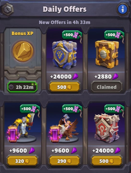 Daily offer bug