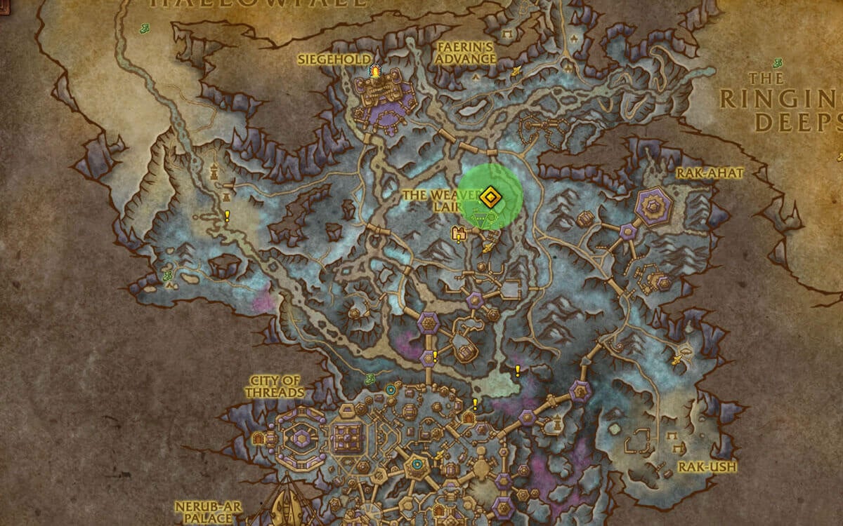 Puppeted Mechanical Spider location map