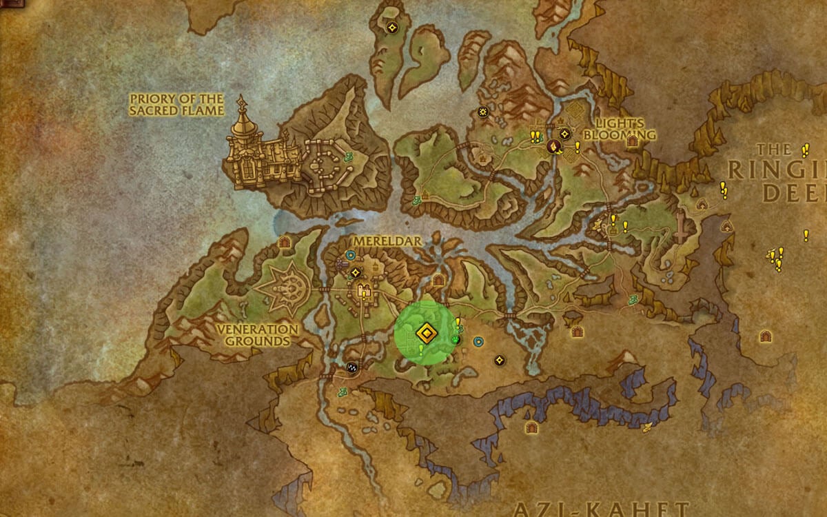 Arathi Tanning Agent location map