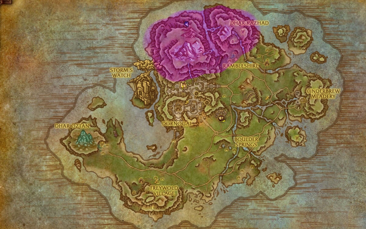 Profaned Tinderbox Disturbed Earth Farm Location Map