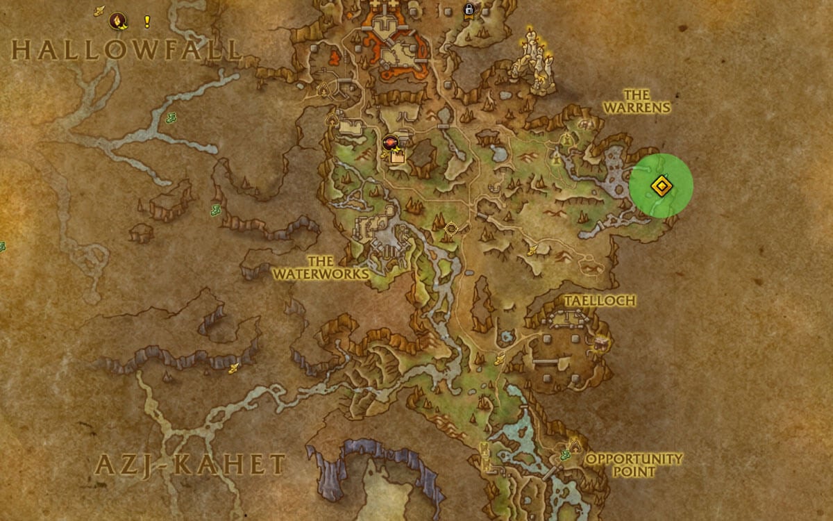 Dread pit Location Map