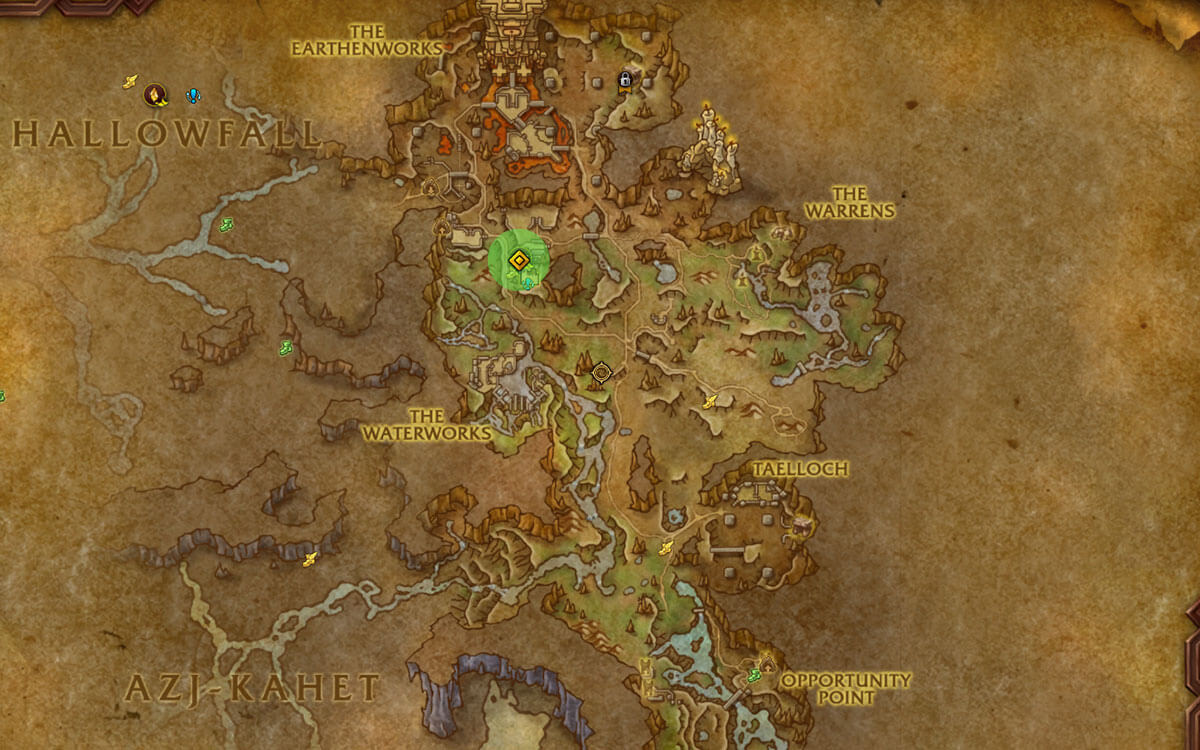 Waxmonger Squick Vendor location map