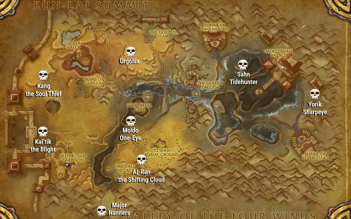 Map of Vale of Eternal Blossoms Rares